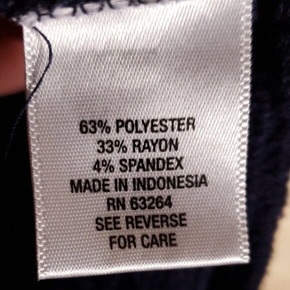 Sunday Womens Navy Waffle Knit Thermal Open Cardigan Small - Picture 5 of 6